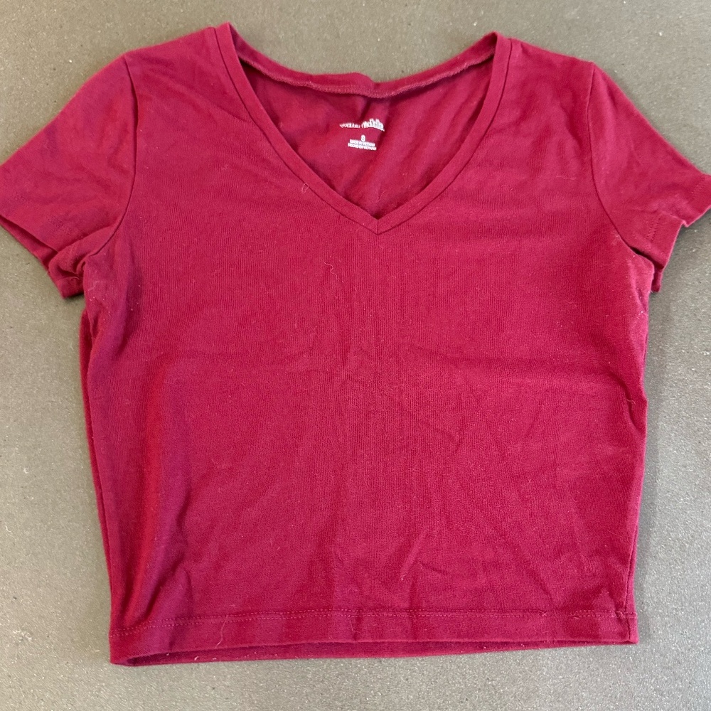 Wild fable red v neck crop top